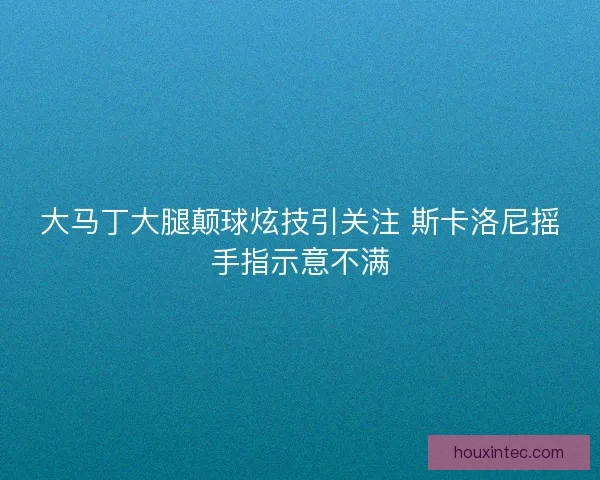 大马丁大腿颠球炫技引关注 斯卡洛尼摇手指示意不满
