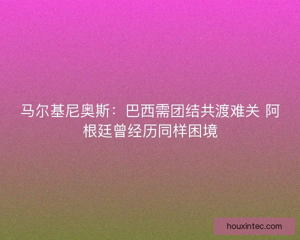 马尔基尼奥斯：巴西需团结共渡难关 阿根廷曾经历同样困境