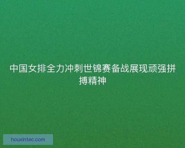 中国女排全力冲刺世锦赛备战展现顽强拼搏精神